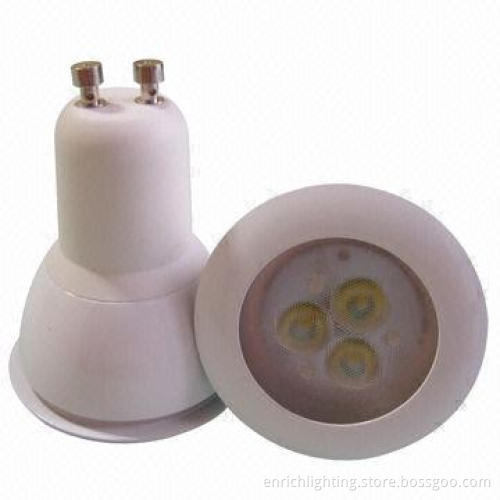 3 x 1W GU10 LED Spotlights with 85 to 265V AC Input Voltage and Aluminum Housing, 49.5 x 62mm Size